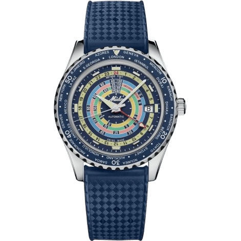 Ocean Star Decompression Worldtimer Stainless Steel / Blue