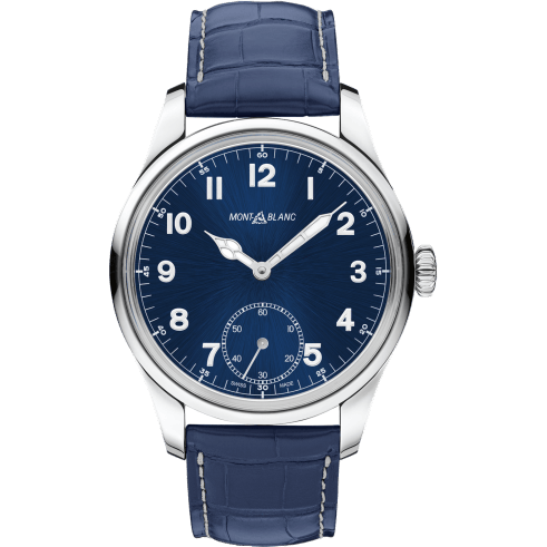 1858 Manual Small Second Stainless Steel / Blue