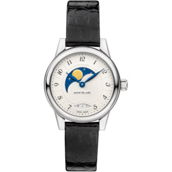 Bohème Moonphase Quartz 27 Stainless Steel / Silver / Alligator