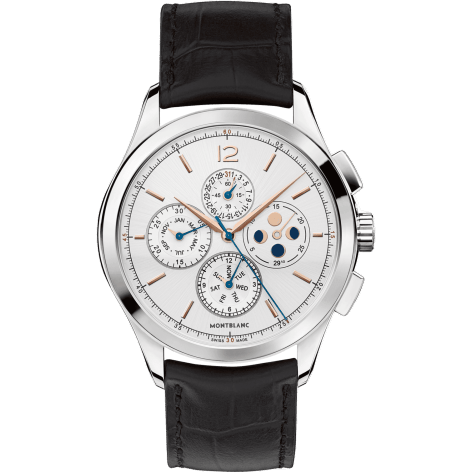 Heritage Chronometrie Chronograph Annual Calendar Stainless Steel / Silver / Alligator