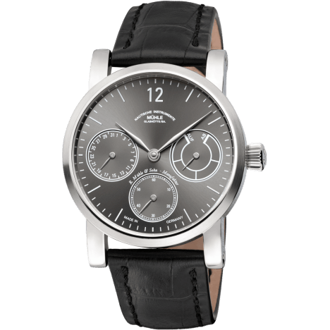 Robert Mühle Zeigerdatum Anthracite / Strap