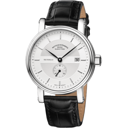 Teutonia II Kleine Sekunde Silver / Strap