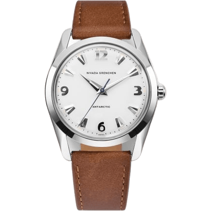 Antarctic 35 White - White Luminova / Stainless Steel / Brown