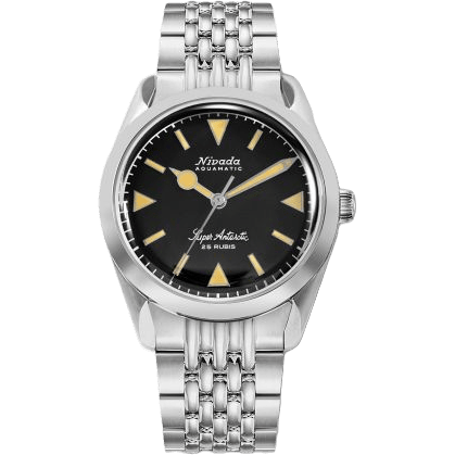 Super Antarctic Black - Yellow Luminova / Stainless Steel / Beads of Rice