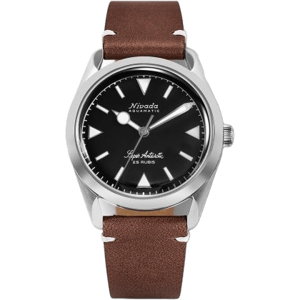 Super Antarctic Black - White Luminova / Stainless Steel / Brown - White