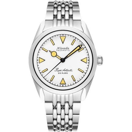 Super Antarctic White - Yellow Luminova / Stainless Steel / Beads of Rice