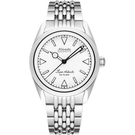 Super Antarctic White / Stainless Steel / Beads of Rice