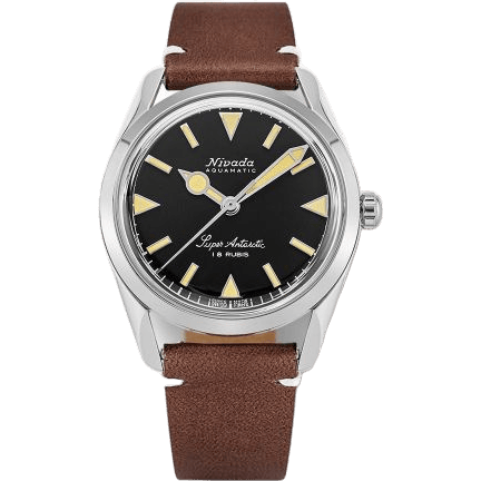 Super Antarctic 35 Black - Beige Luminova / Stainless Steel / Brown - White