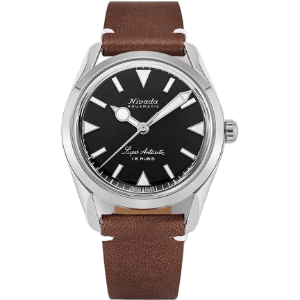 Super Antarctic 35 Black - White Luminova / Stainless Steel / Brown - White