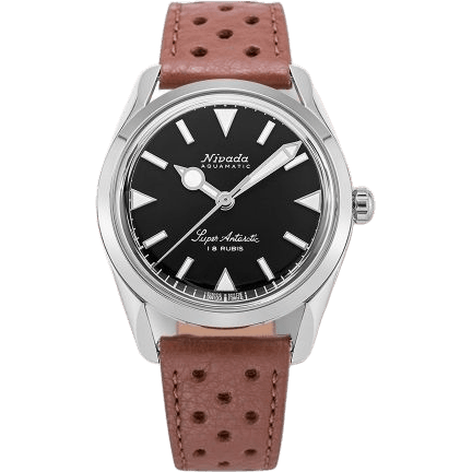 Super Antarctic 35 Black - White Luminova / Stainless Steel / Brown Racing