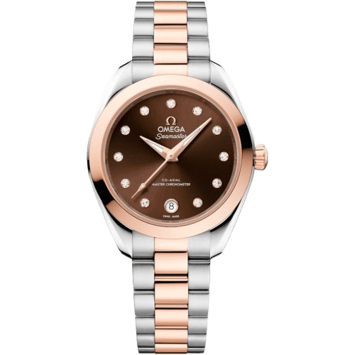 Seamaster Aqua Terra 150M Master Co-Axial 30 Stainless Steel - Moonshine Gold / Brown - Diamond / Bracelet