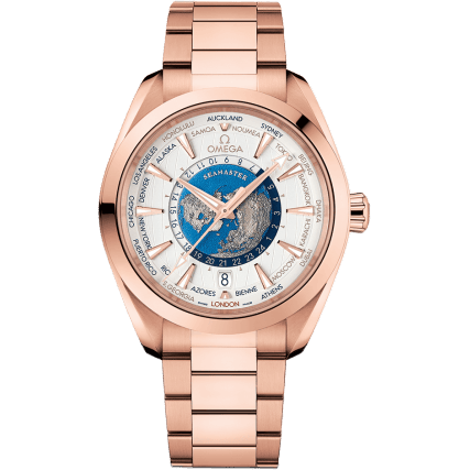 Seamaster Aqua Terra 150M Master Chronometer 43 Worldtimer Sedna Gold / Silver / Bracelet