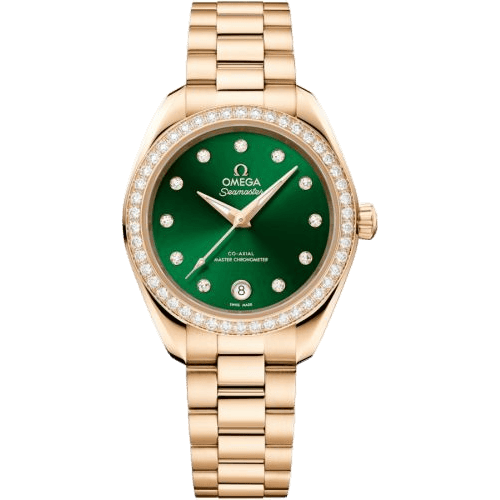 Seamaster Aqua Terra 150M Master Co-Axial 30 Moonshine Gold - Diamond / Green - Diamond / Bracelet
