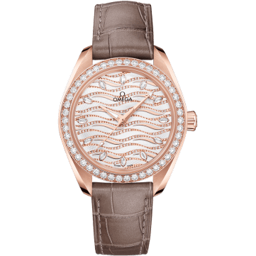 Seamaster Aqua Terra 150M Master Chronometer 34 Sedna Gold / Diamond / Wave Diamond / Alligator