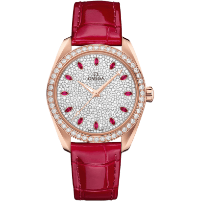 Seamaster Aqua Terra 150M Master Chronometer 38 Sedna Gold / Diamond / Snow Ruby / Alligator