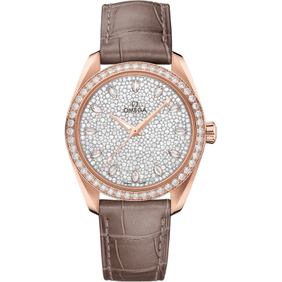 Seamaster Aqua Terra 150M Master Chronometer 38 Sedna Gold / Diamond / Snow Diamond / Alligator