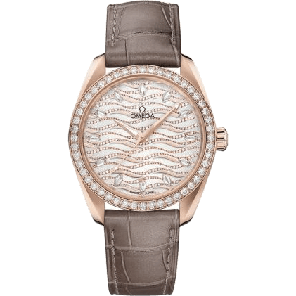 Seamaster Aqua Terra 150M Master Chronometer 38 Sedna Gold / Diamond / Wave Diamond / Alligator