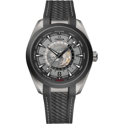 Seamaster Aqua Terra 150M Master Chronometer 43 Worldtimer Titanium - Ceramic / Grey / Rubber
