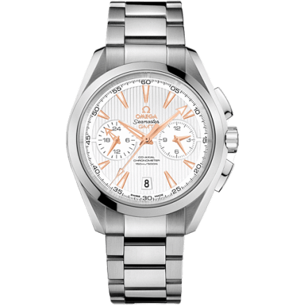 Seamaster Aqua Terra 150M Co-Axial 43 GMT Chronograph Stainless Steel / Silver / Bracelet