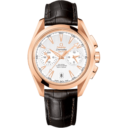 Seamaster Aqua Terra 150M Co-Axial 43 GMT Chronograph Red Gold / Silver