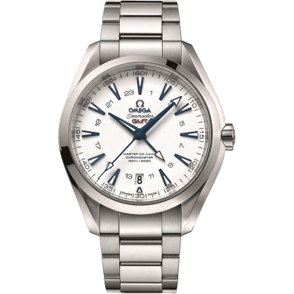 Seamaster Aqua Terra 150M Co-Axial 43 GMT Titanium / White / Bracelet / GoodPlanet