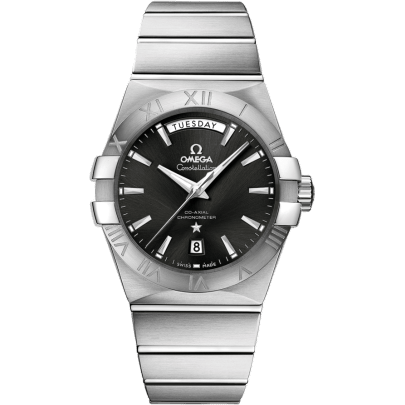 Constellation Co-Axial 38 Day-Date Stainless Steel / Black