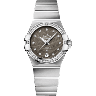 Constellation Co-Axial 27 Brushed Stainless Steel / Diamond / Grey Feather