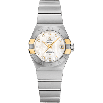 Constellation Co-Axial 27 Brushed Stainless Steel / Yellow Gold Claws / MOP