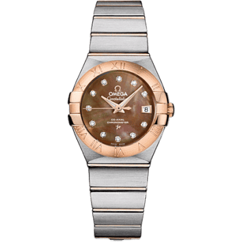 Constellation Co-Axial 27 Brushed Stainless Steel / Red Gold / Brown MOP