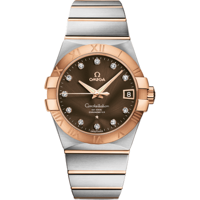 Constellation Co-Axial 38 Stainless Steel / Red Gold / Brown