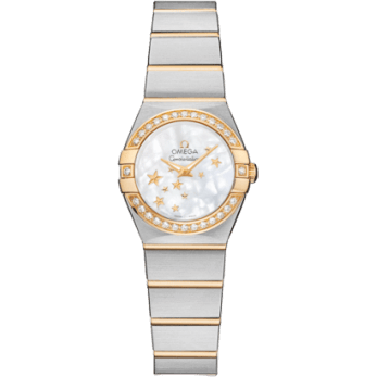 Constellation Quartz 24 Brushed Stainless Steel / Yellow Gold / Diamond / MOP Stars