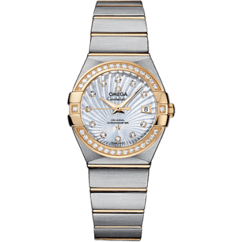 Constellation Co-Axial 27 Brushed Stainless Steel / Yellow Gold / Diamond / MOP Supernova