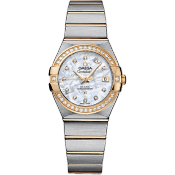 Constellation Co-Axial 27 Brushed Stainless Steel / Yellow Gold / Diamond / MOP