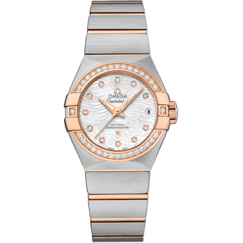 Constellation Co-Axial 27 Brushed Stainless Steel / Red Gold / Diamond / MOP