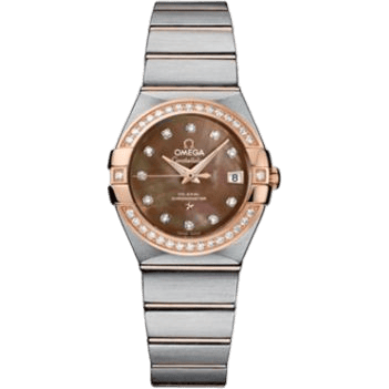 Constellation Co-Axial 27 Brushed Stainless Steel / Red Gold / Diamond / Brown MOP