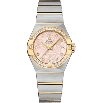 Constellation Co-Axial 27 Brushed Stainless Steel / Yellow Gold / Diamond / Pink MOP