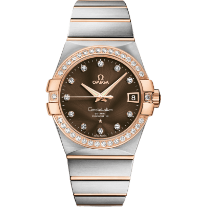 Constellation Co-Axial 38 Stainless Steel / Red Gold / Diamond / Brown