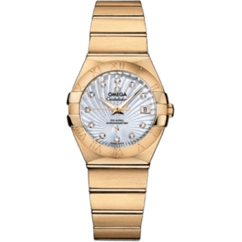 Constellation Co-Axial 27 Brushed Yellow Gold / MOP Supernova