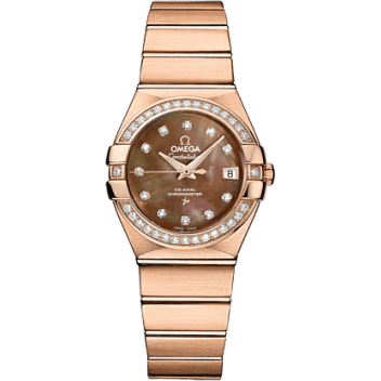 Constellation Co-Axial 27 Brushed Red Gold / Diamond / Brown MOP