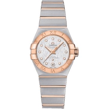 Constellation Co-Axial Master Chronometer 27 Stainless Steel / Red Gold / Silver Silk-Diamond