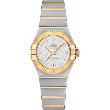 Constellation Co-Axial Master Chronometer 27 Stainless Steel / Yellow Gold / Silver Silk-Diamond