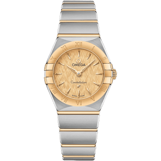 Constellation Manhattan 25 Quartz Stainless Steel / Yellow Gold / Champagne Silk