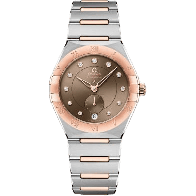 Constellation Master Chronometer Small Seconds 34 Stainless Steel / Sedna Gold / Brown - Diamond / Bracelet