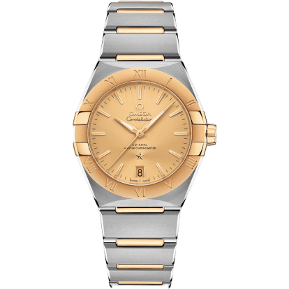 Constellation Master Chronometer 36 Stainless Steel / Yellow Gold / Champagne / Bracelet