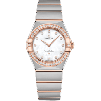 Constellation Manhattan 28 Quartz Stainless Steel / Sedna Gold / MOP / Diamond