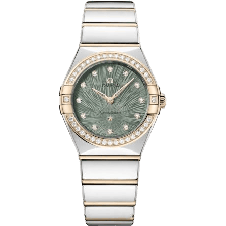 Constellation Manhattan 28 Quartz Stainless Steel - Moonshine Gold - Diamond / Green Supernova