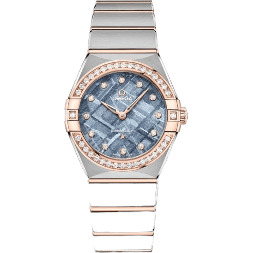 Constellation Manhattan 28 Quartz Stainless Steel - Sedna Gold - Diamond / Ice Blue Meteorite