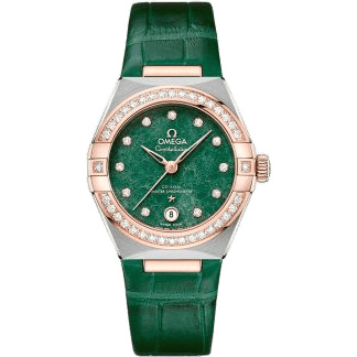 Constellation Manhattan 29 Co-Axial Master Chronometer Stainless Steel / Sedna Gold / Diamond / Green Aventurine