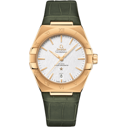 Constellation Master Chronometer 39 Yellow Gold / Silver / Alligator