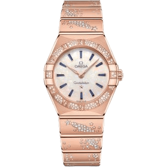 Constellation Manhattan 28 Quartz Sedna Gold / MOP - Sapphire / Diamond